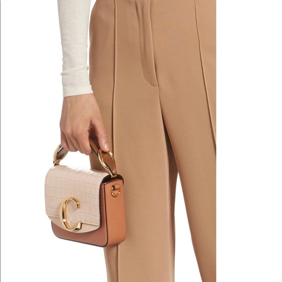 CHLOÉ Mini Tricolor Croc Embossed Shoulder Bag - Picture 3 of 14